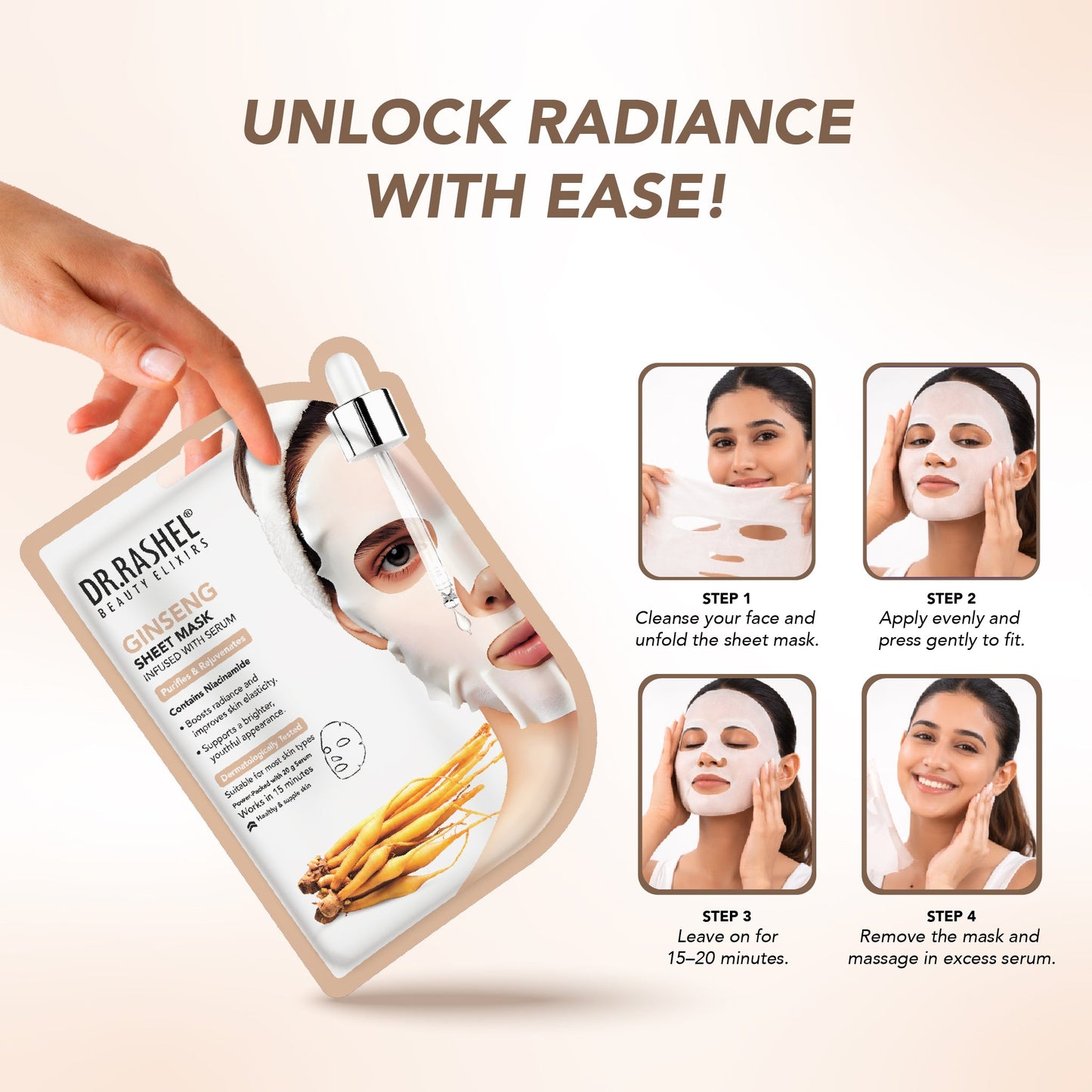 Dr Rashel Ginseng Serum Sheet Mask 20gm