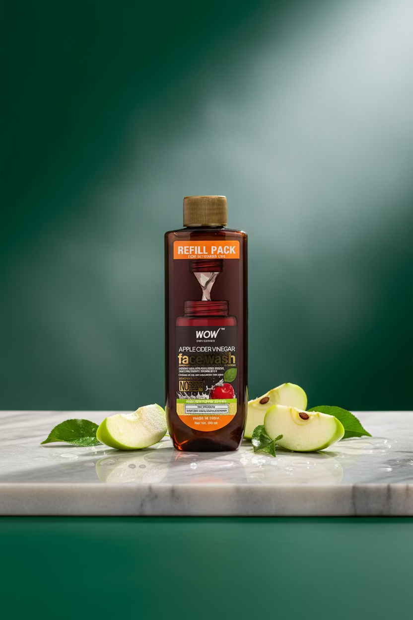 Wow apple cider foaming facewash refill pack 200ml