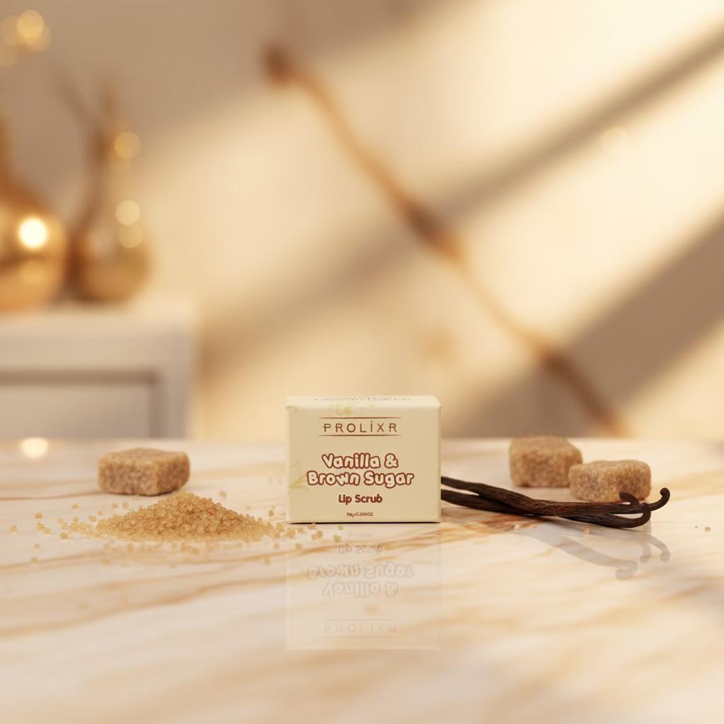 Prolixr vanilla and brown sugar lip scrub 15gm