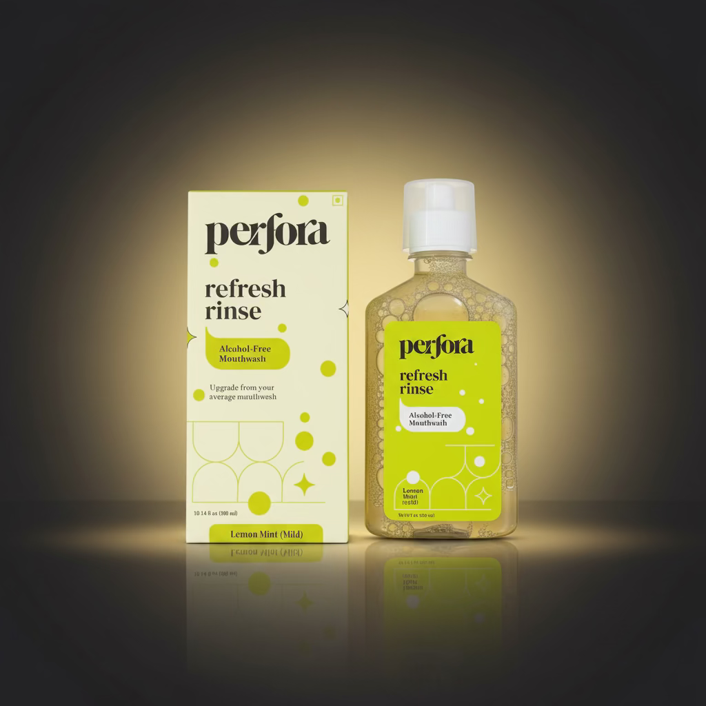 Perfora Refresh Rinse Alcohol-Free Mouthwash 300ml (Lemon Mint)