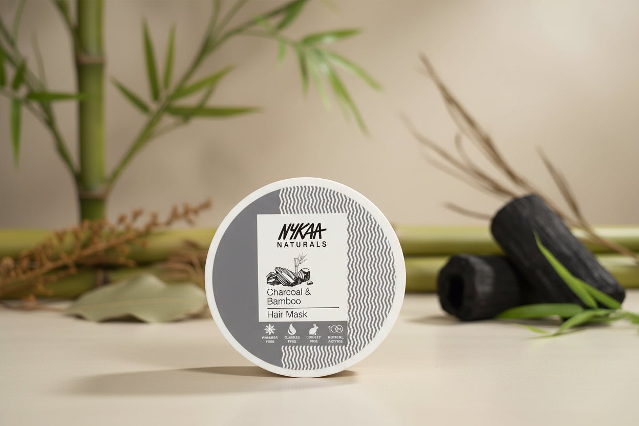 Nykaa charcoal and bamboo hair mask 200ml - Tp online store