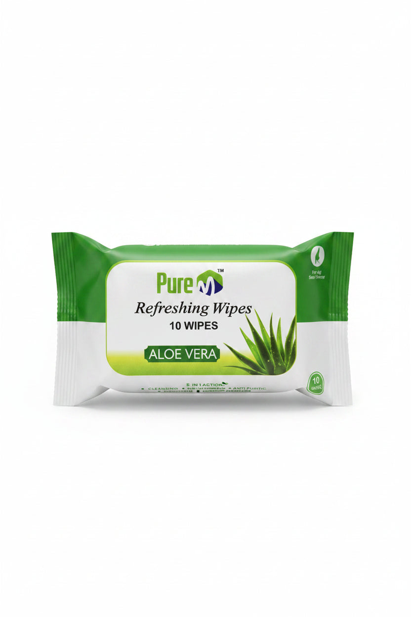 Pure refreshing wipes aloe Vera 10 wipes