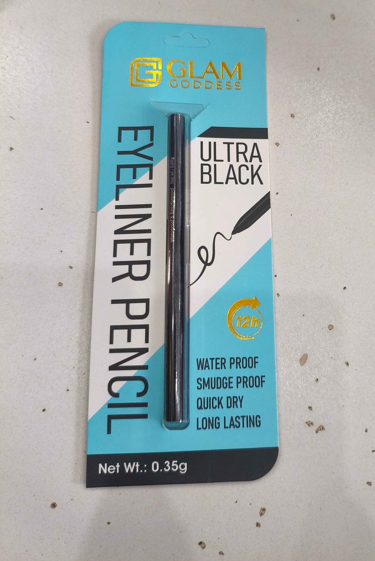 Glam goddess Eyeliner pencil 12h water proof smudge proof quick dry long lasting 0.35g