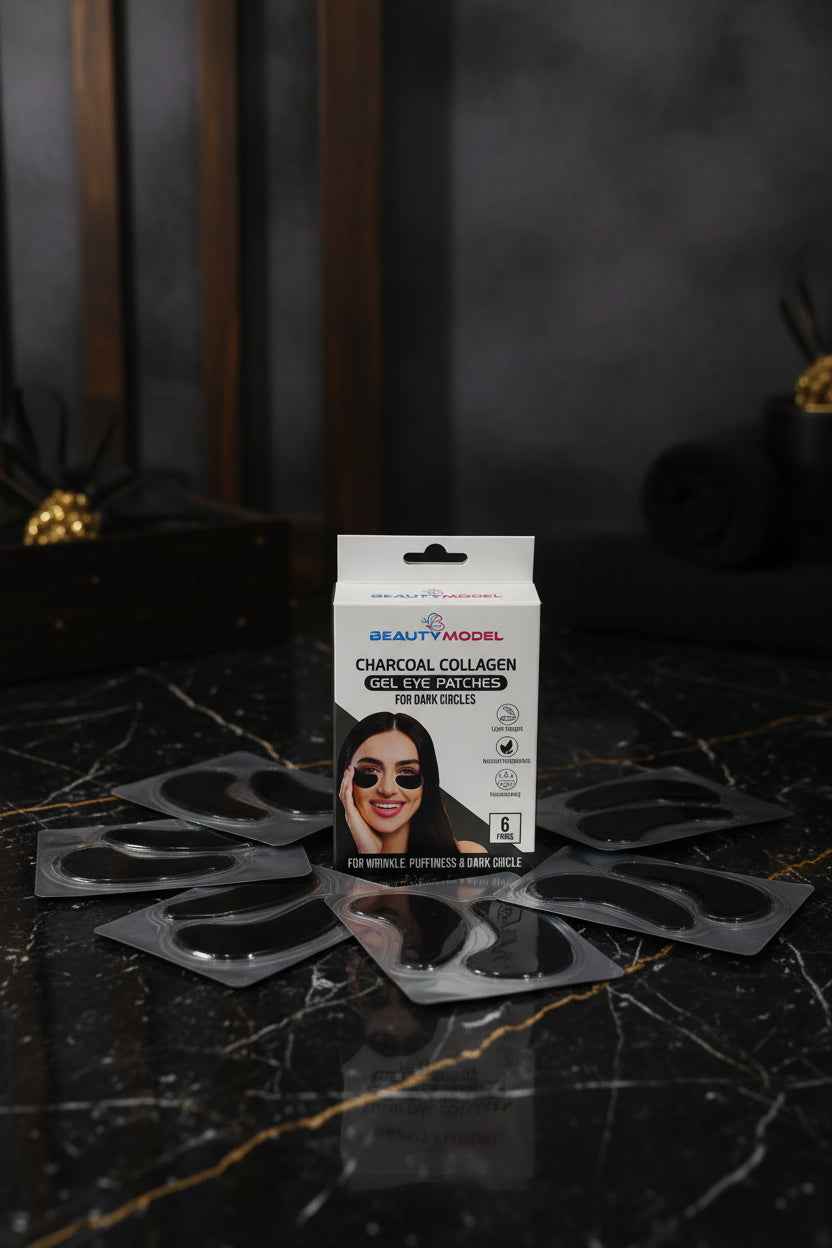 BEAUTY MODEL (CHARCOAL COLLAGEN Gel Eye Patches) 6 Pairs