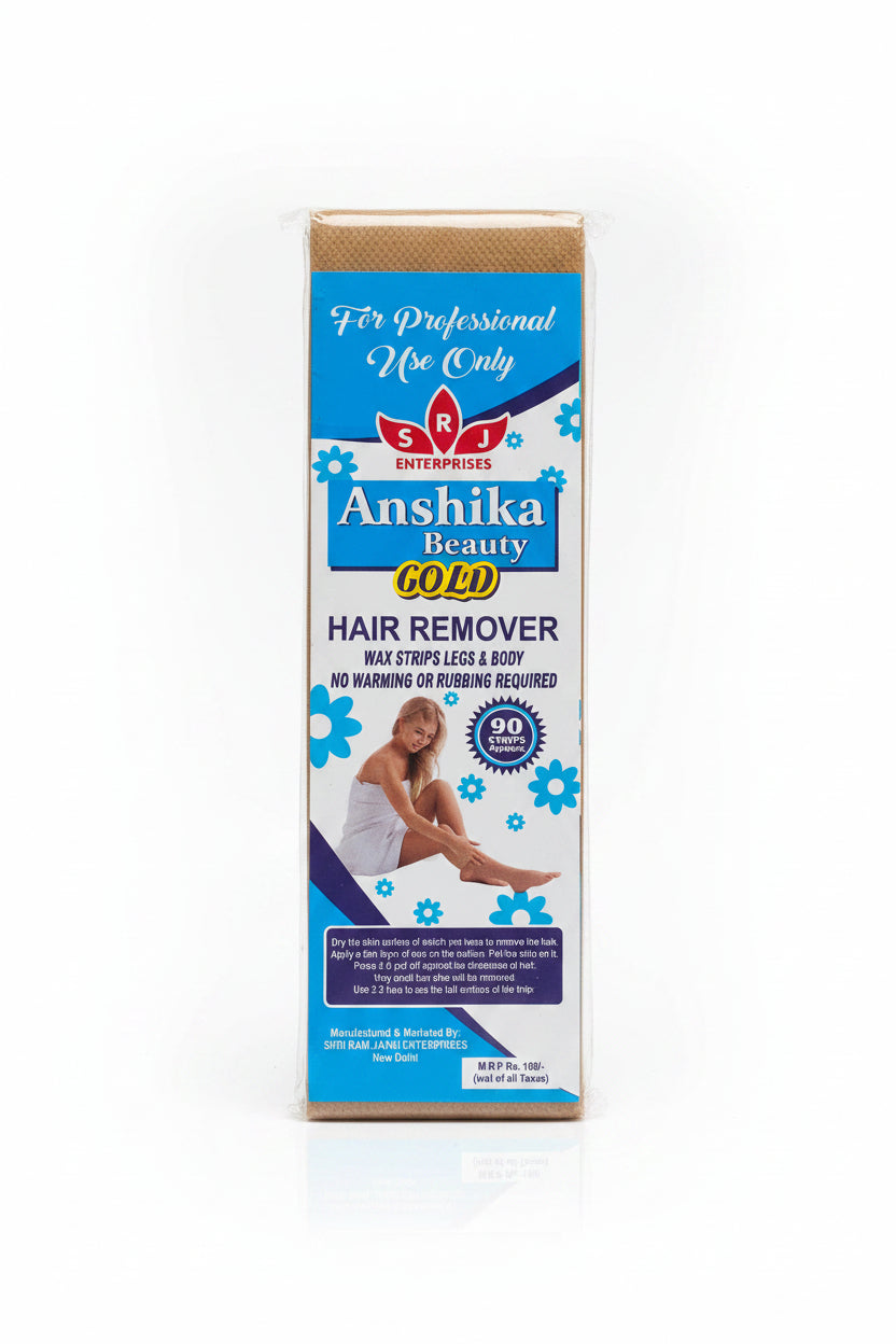Anshika beauty cold Hair remover wax strips legs&body (90 strips approx)