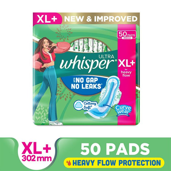 Whisper xl+50 pads heavy flow