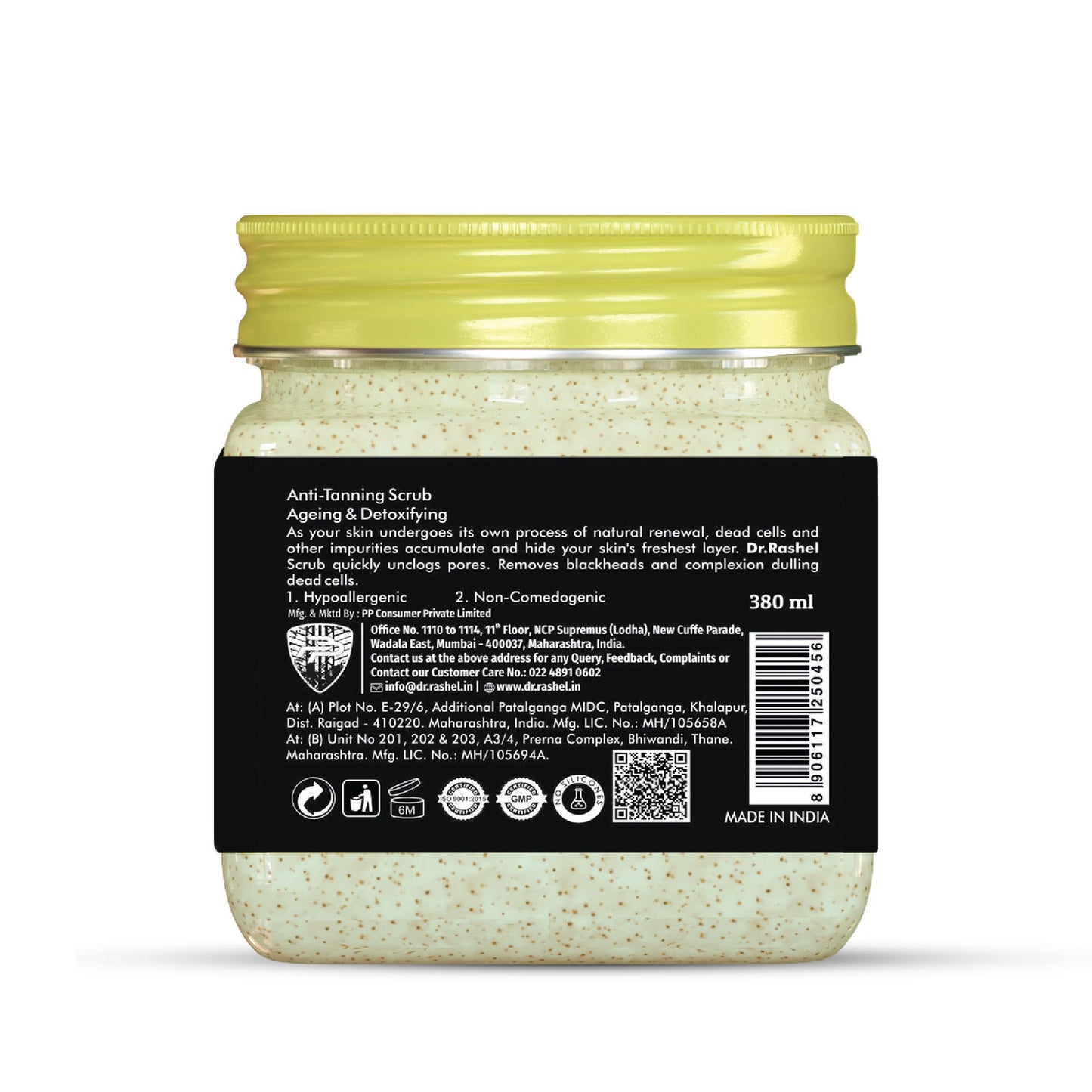 DR.RASHEL
Anti-Tanning De-Tan Face and Body Scrub For All Skin Types (380 ml)