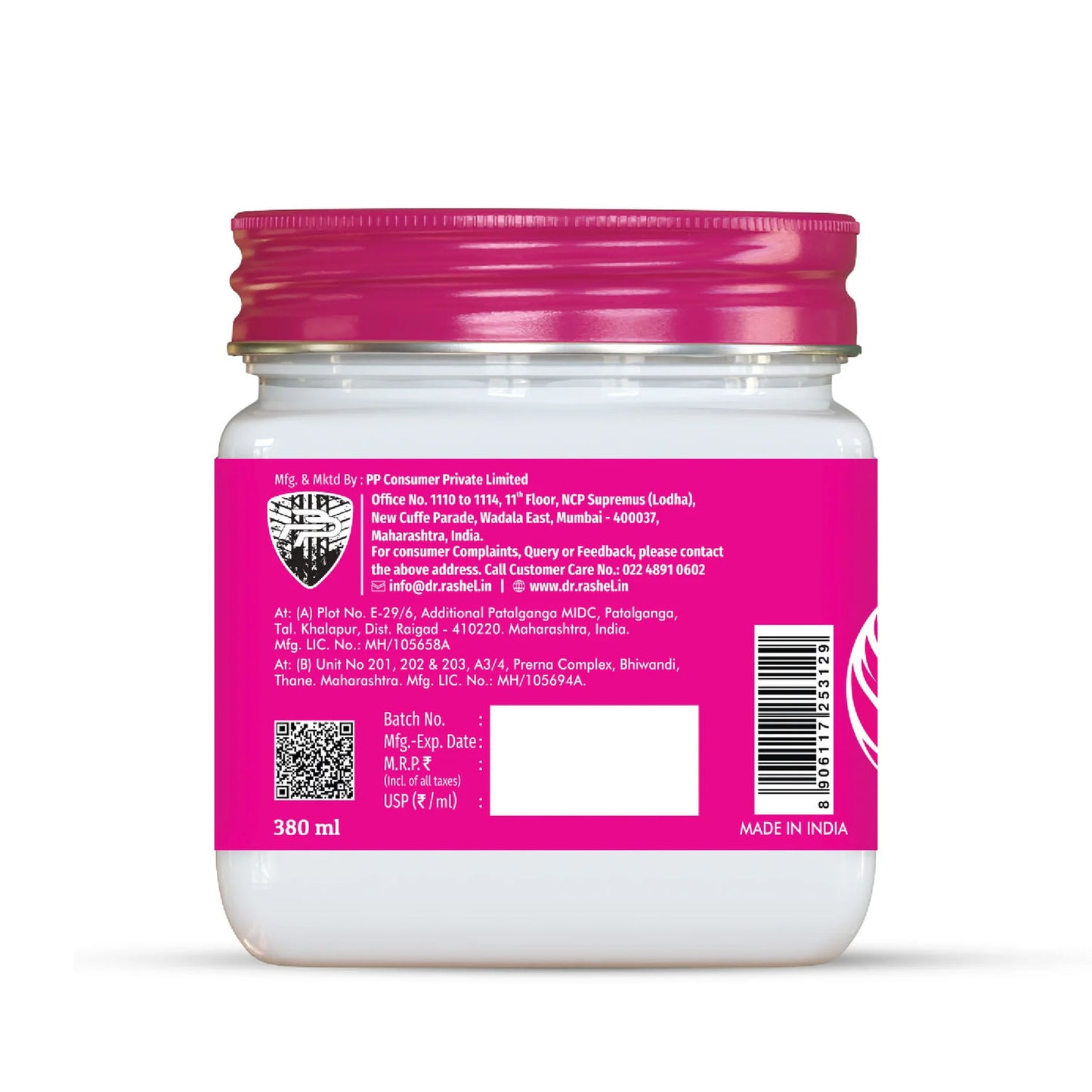 DR.RASHEL
Skin Whitening Face and Body Cream For All Skin Types (380 ml)