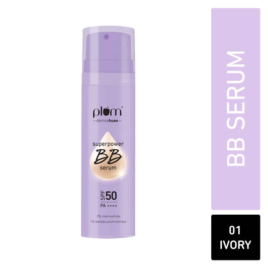 Plum
Superpower BB Serum with SPF 50 PA ++++ | Natural Everyday Base |30 ml - 01 Ivory
