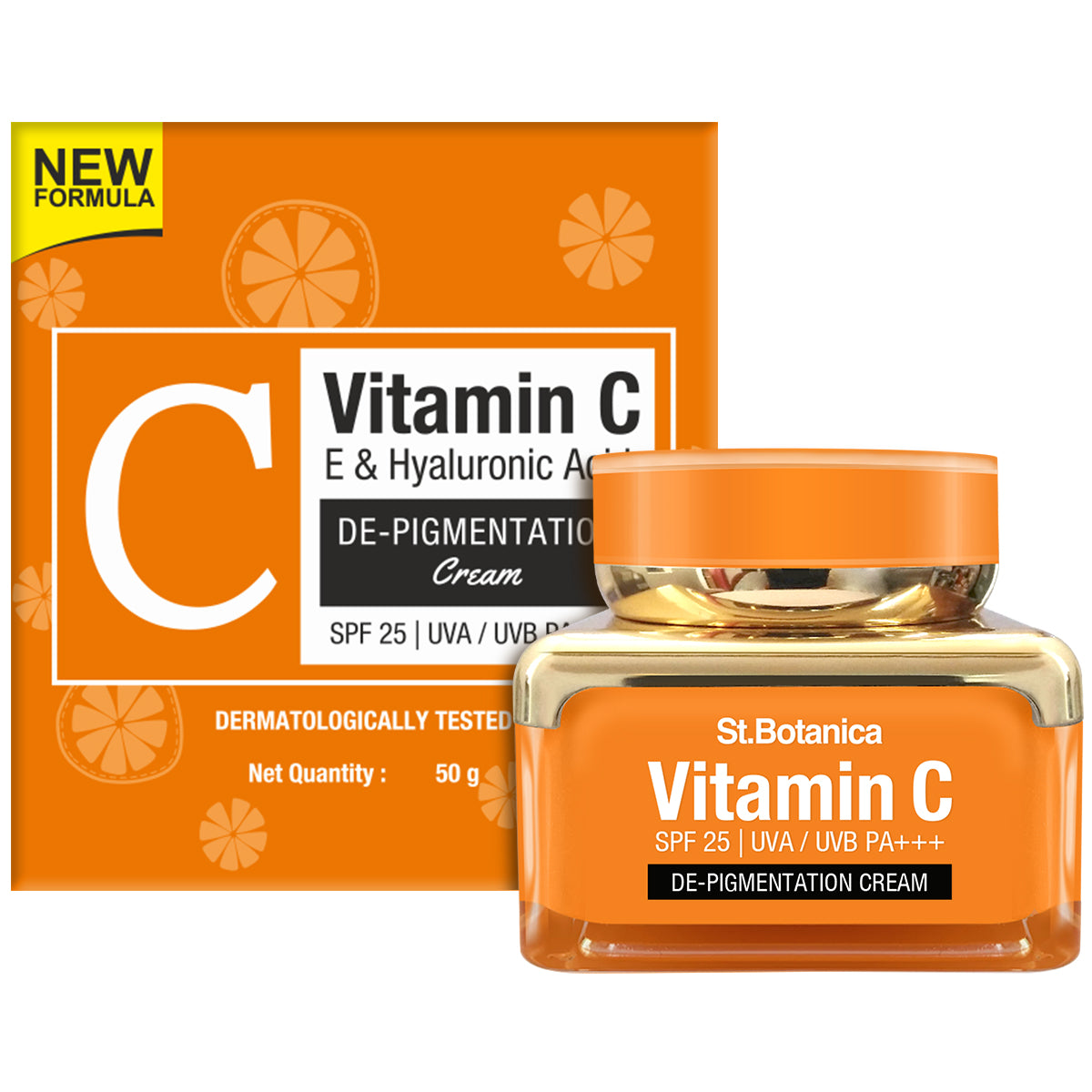 St.Botanica
Vitamin C, E & Hyaluronic Acid De-Pigmentation Cream (50 gm)