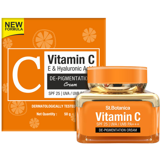 St.Botanica
Vitamin C, E & Hyaluronic Acid De-Pigmentation Cream (50 gm)