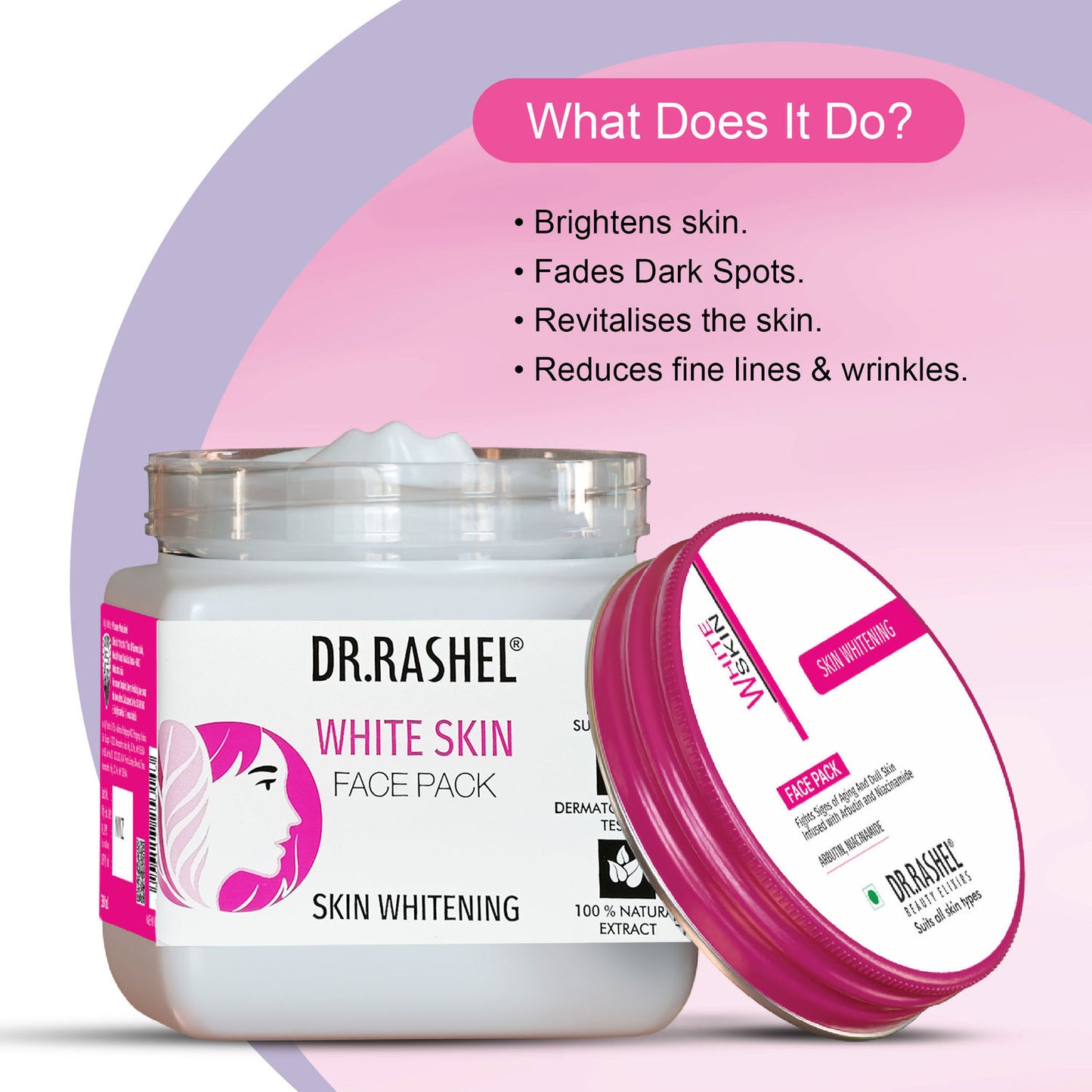 DR.RASHEL
Skin Whitening Face Pack For All Skin Types (380 ml)