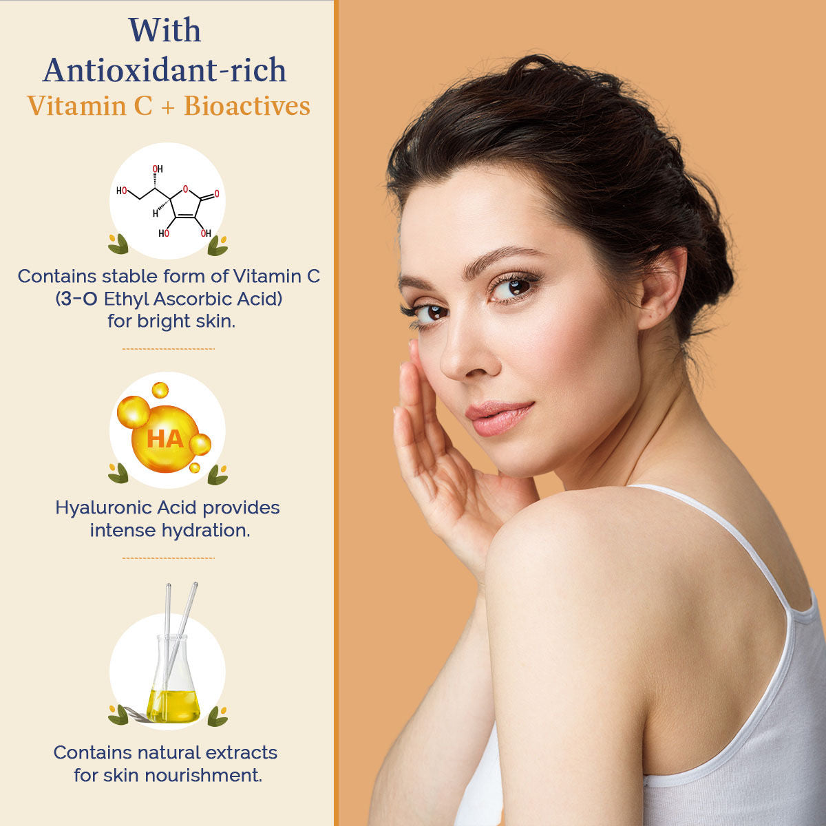 St.Botanica
Vitamin C 20% + E & Hyaluronic Acid 24k Gold Night Face Serum (25 ml)