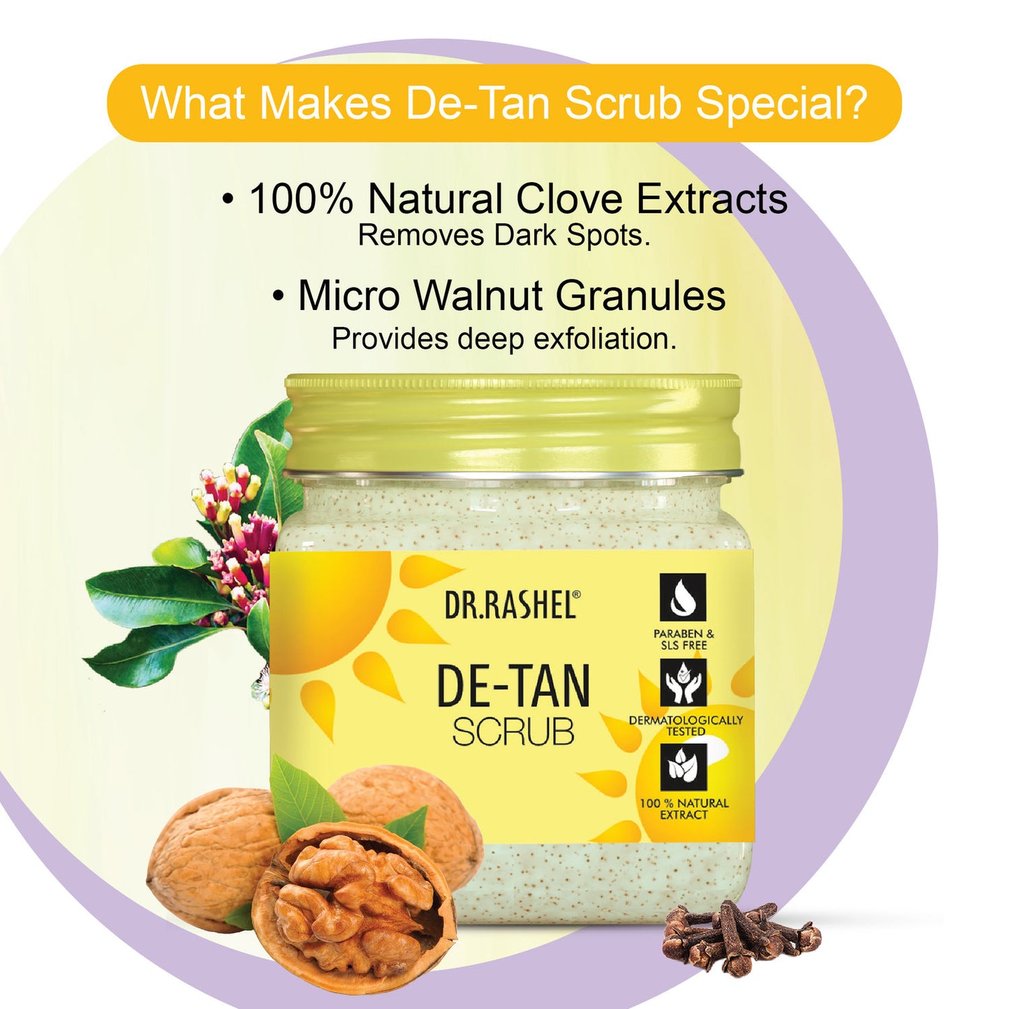 DR.RASHEL
Anti-Tanning De-Tan Face and Body Scrub For All Skin Types (380 ml)