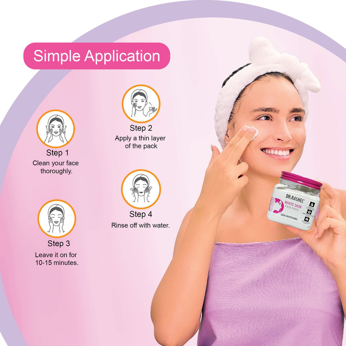 DR.RASHEL
Skin Whitening Face Pack For All Skin Types (380 ml)