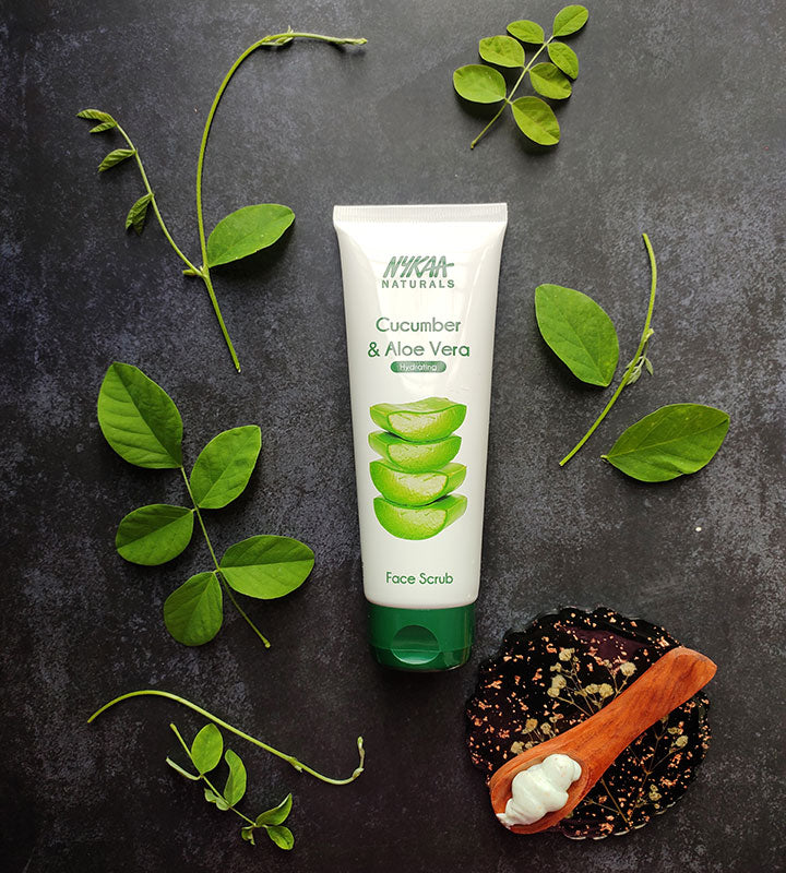 Nykaa aloevera and cucumber face scrub 100gm