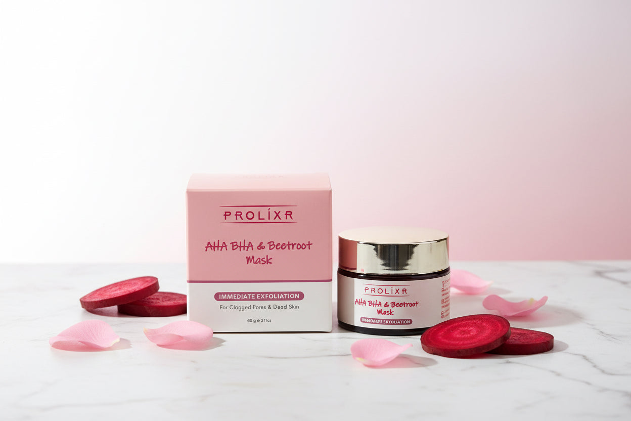 Prolixr Aha Bha & Beetroot Mask 60gm (Immediate Exfoliation)