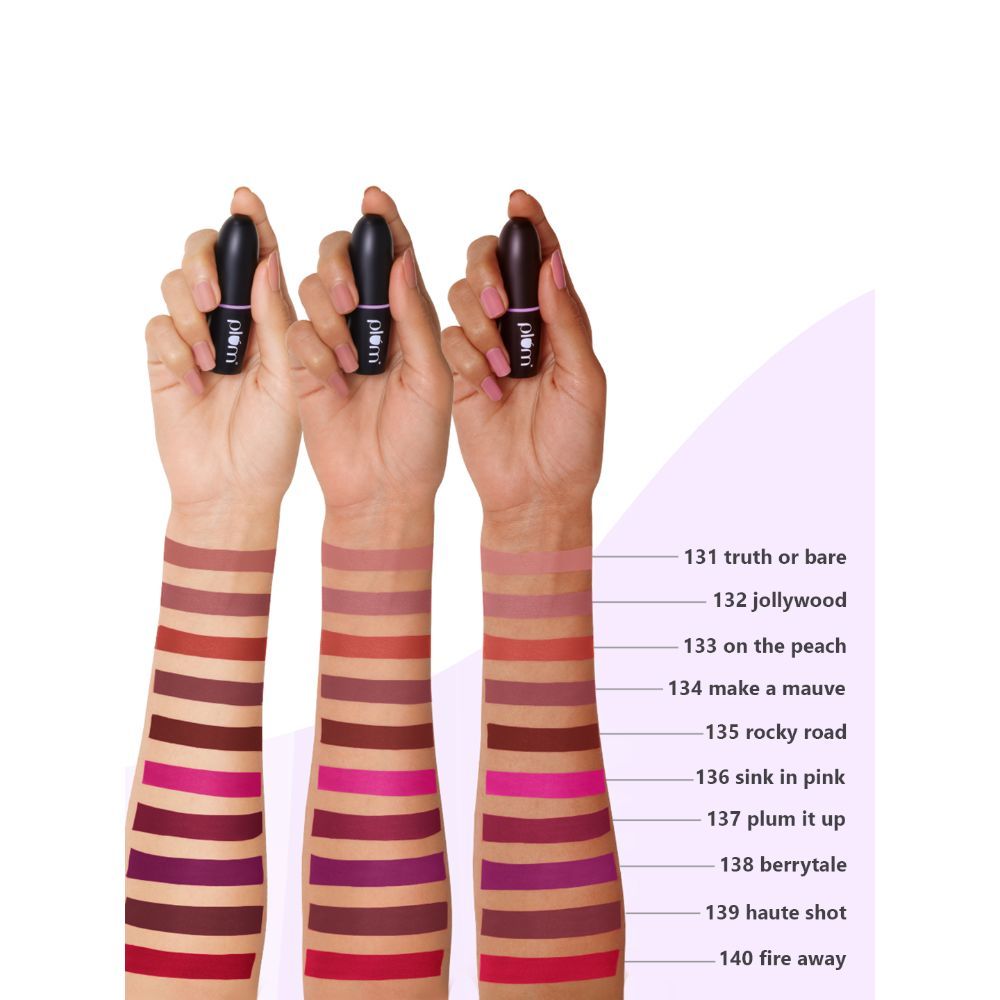 Plum
Matterrific Lipstick | Highly Pigmented | Nourishing & Non-Drying | 100% Vegan & Cruelty Free | Plum It Up - 137 (Magenta)