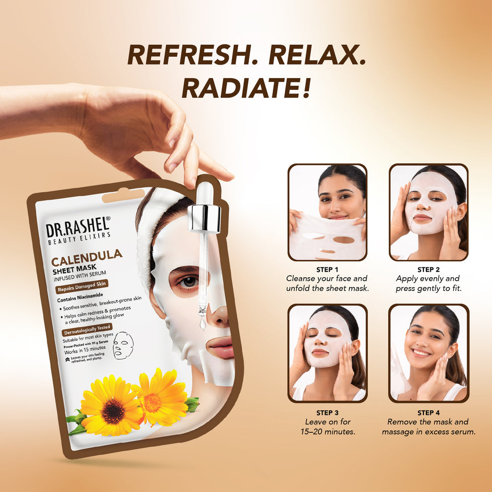 Dr Rashel Calendula Serum Sheet Mask 20gm