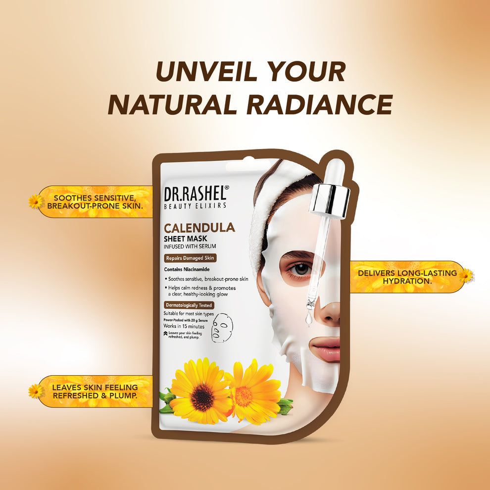 Dr Rashel Calendula Serum Sheet Mask 20gm