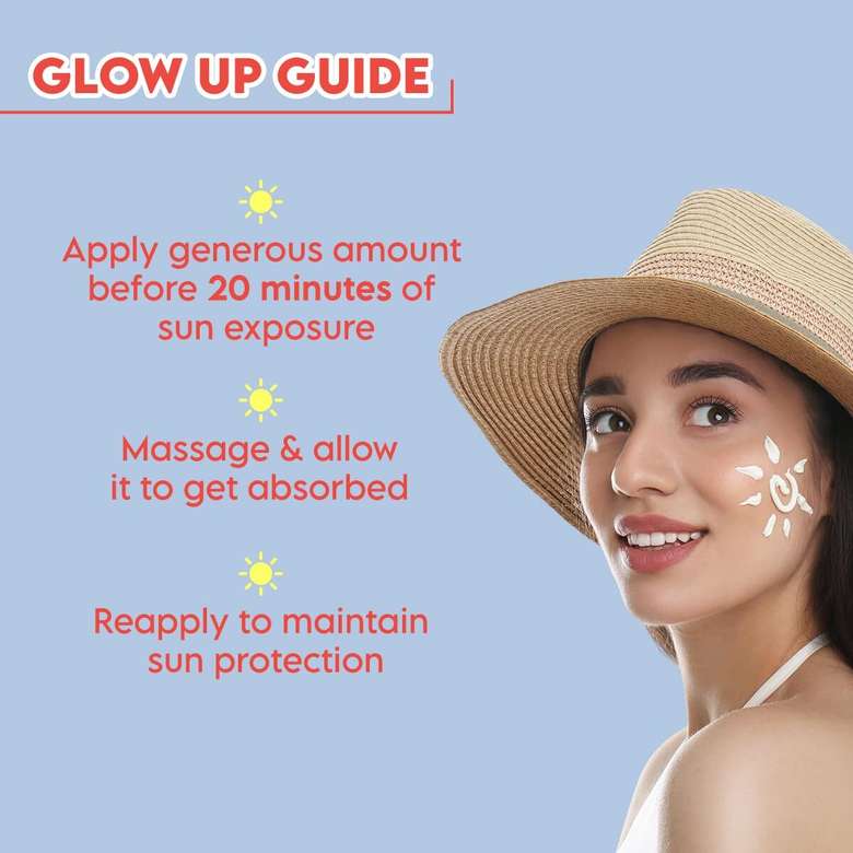Clensta Sunscreen - SPF 50 PA++++ Red Aloe Vera Daily Glow Sunscreen 2% Niacinamide For Sun Protection & Glow (50 g)