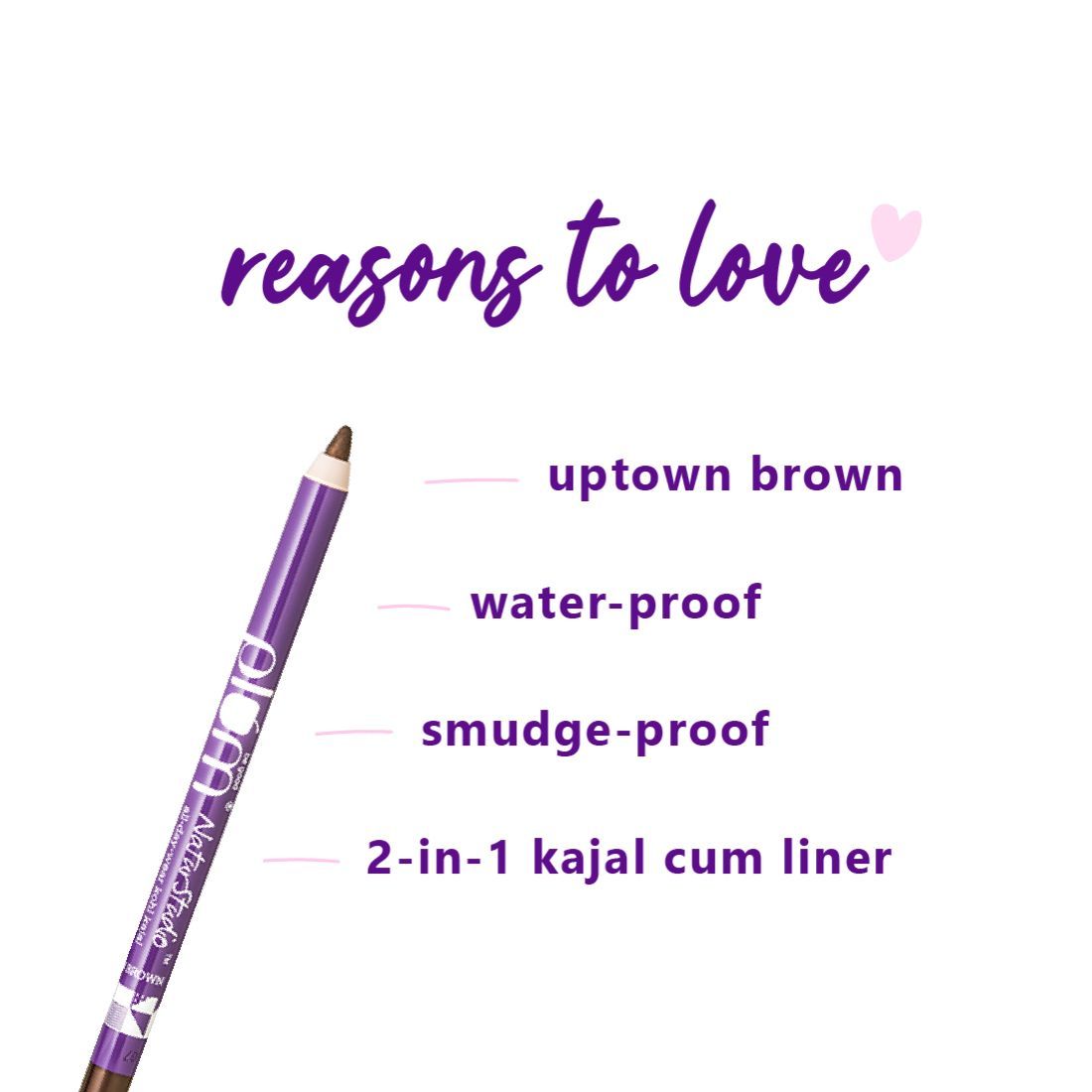 Plum
Naturstudio All-Day-Wear Kohl Kajal- Uptown Brown (1.2 g) With Free Sharpener