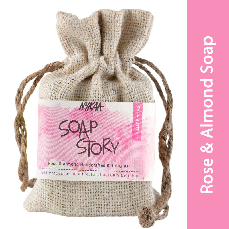 Nykaa Soap Story Rose & Almond Handcrafted Soap 125gm