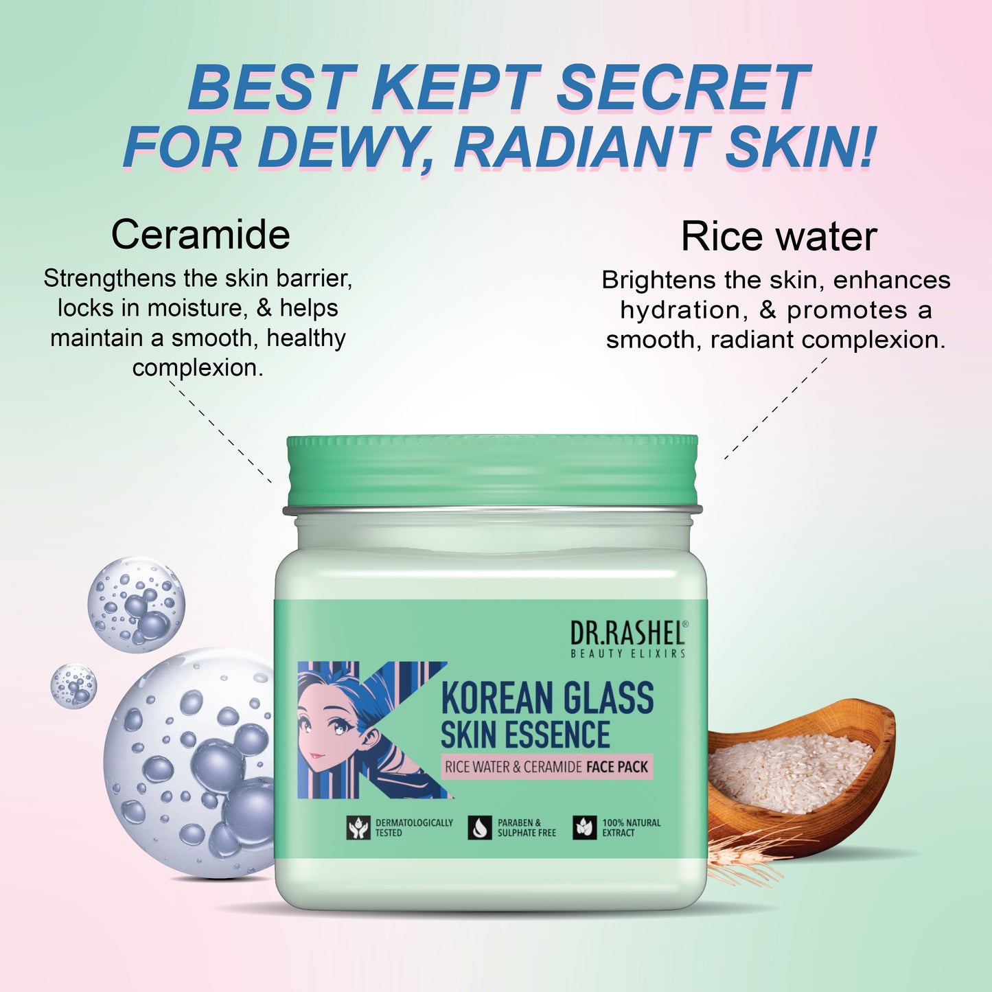 Dr rashel Korean Glass Skin Essence Face Pack - 380 ml