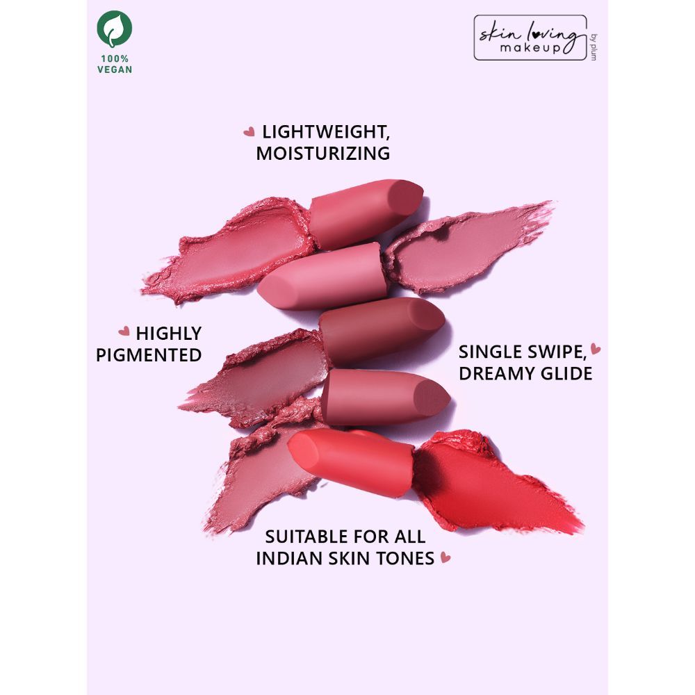 Plum
Matterrific Lipstick | Highly Pigmented | Nourishing & Non-Drying | 100% Vegan & Cruelty Free | Plum It Up - 137 (Magenta)