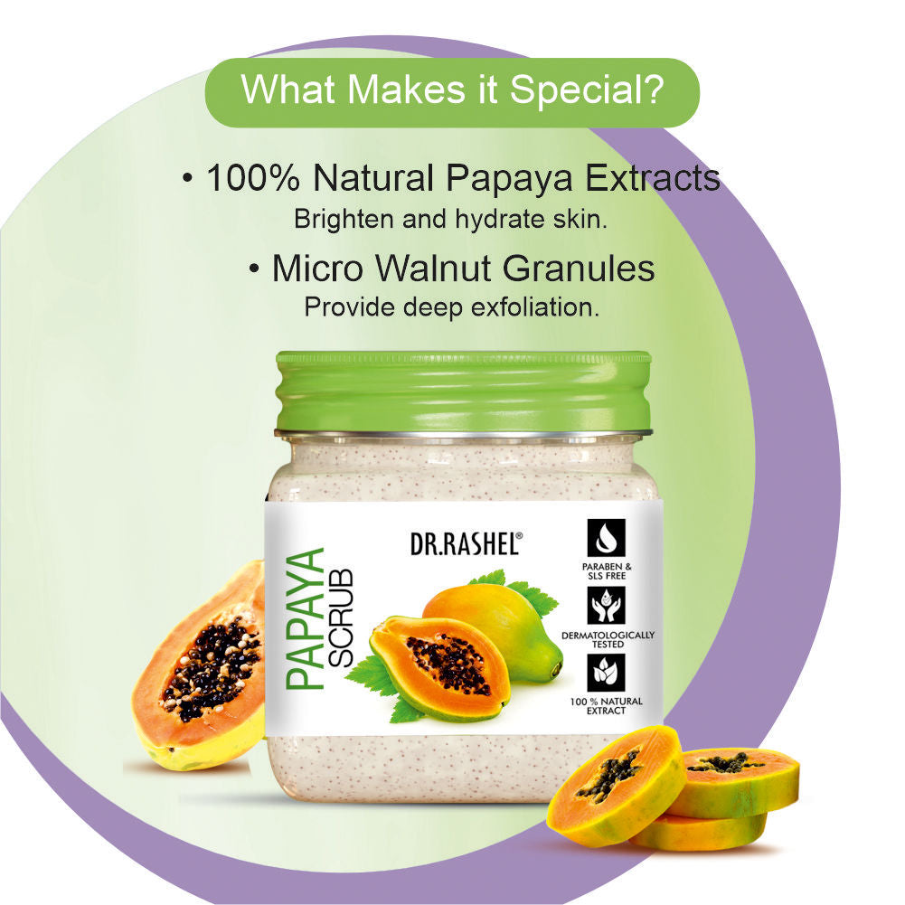 DR.RASHEL
Brightening Papaya Face and Body Scrub For All Skin Types (380 ml)