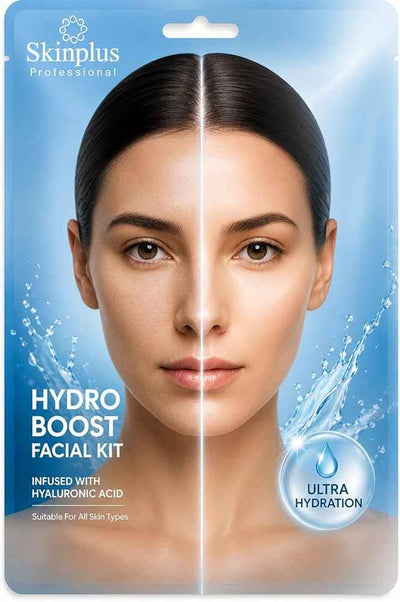 SKINPLUS Professional 6-Step Facial Kit| Infused Actives for Hydration, Brightening & Skin Elasticity | Suitable for All Skin Types (Hydro Boost,45 GRAM)