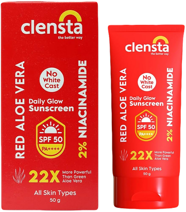 Clensta red aloevera sunscreen 50gm