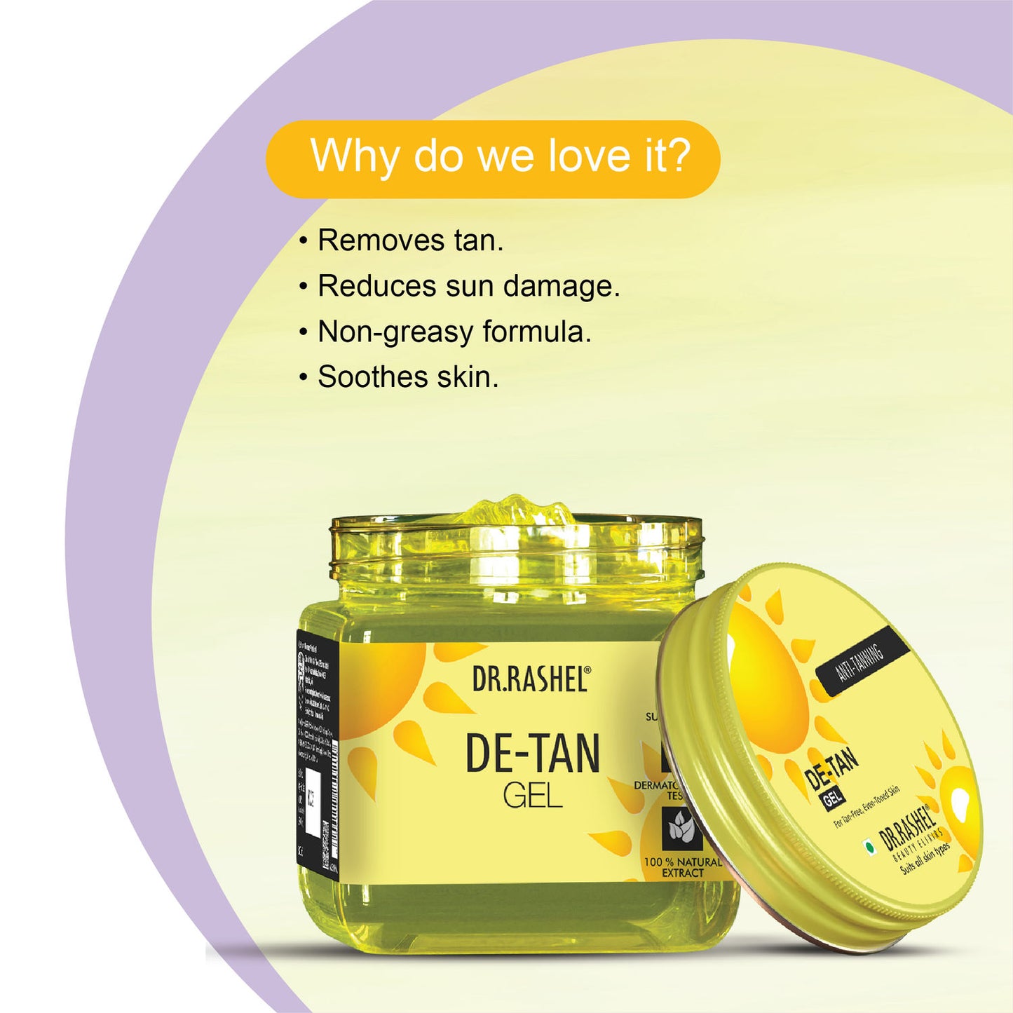 DR.RASHEL
Anti-Tanning De-Tan Gel For All Skin Types (380 ml)