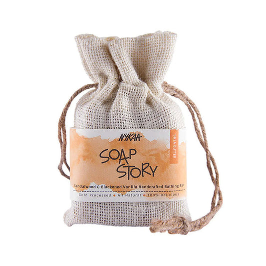 Nykaa Soap Story Sandalwood & Blackened Vanilla Handcrafted Soap
(125gm)