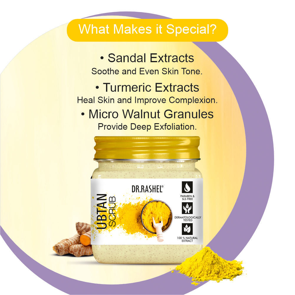 DR.RASHEL
Glowing Ubtan Face and Body Scrub For All Skin Types (380 ml)
