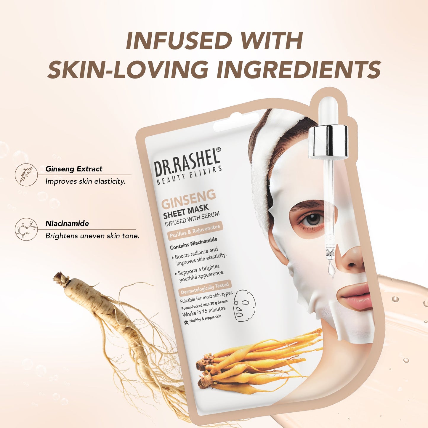 Dr Rashel Ginseng Serum Sheet Mask 20gm