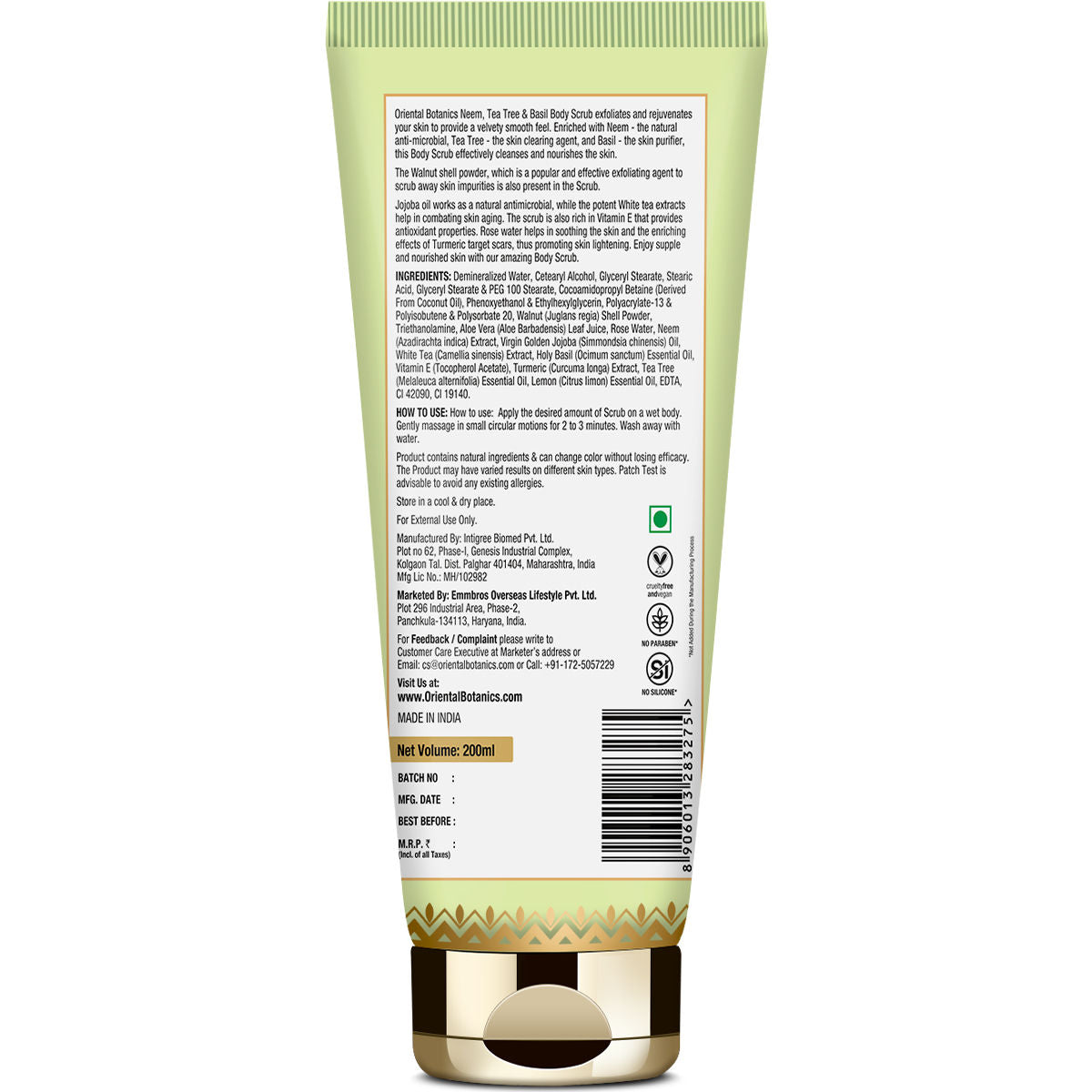St.Botanica
Neem, Tea Tree And Basil Anti Acne Body Scrub (200 ml)