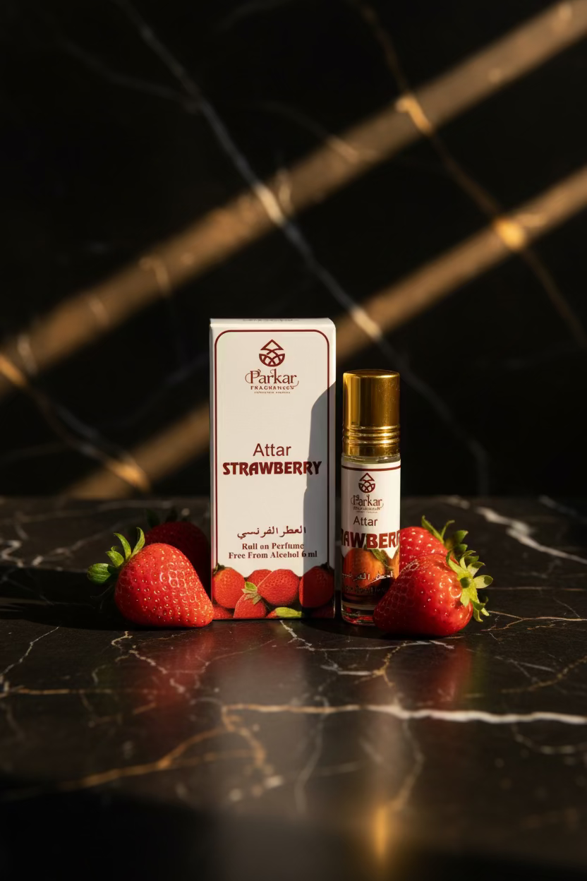 PARKAR ATTAR ( STRAWBERRY) Roll On Perfume Free From Alcohol 6ml
