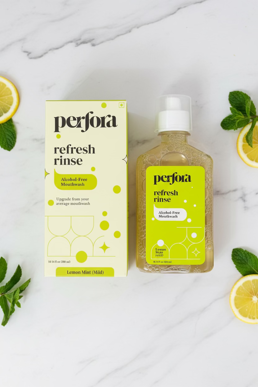 Perfora Refresh Rinse Alcohol-Free Mouthwash 300ml (Lemon Mint)