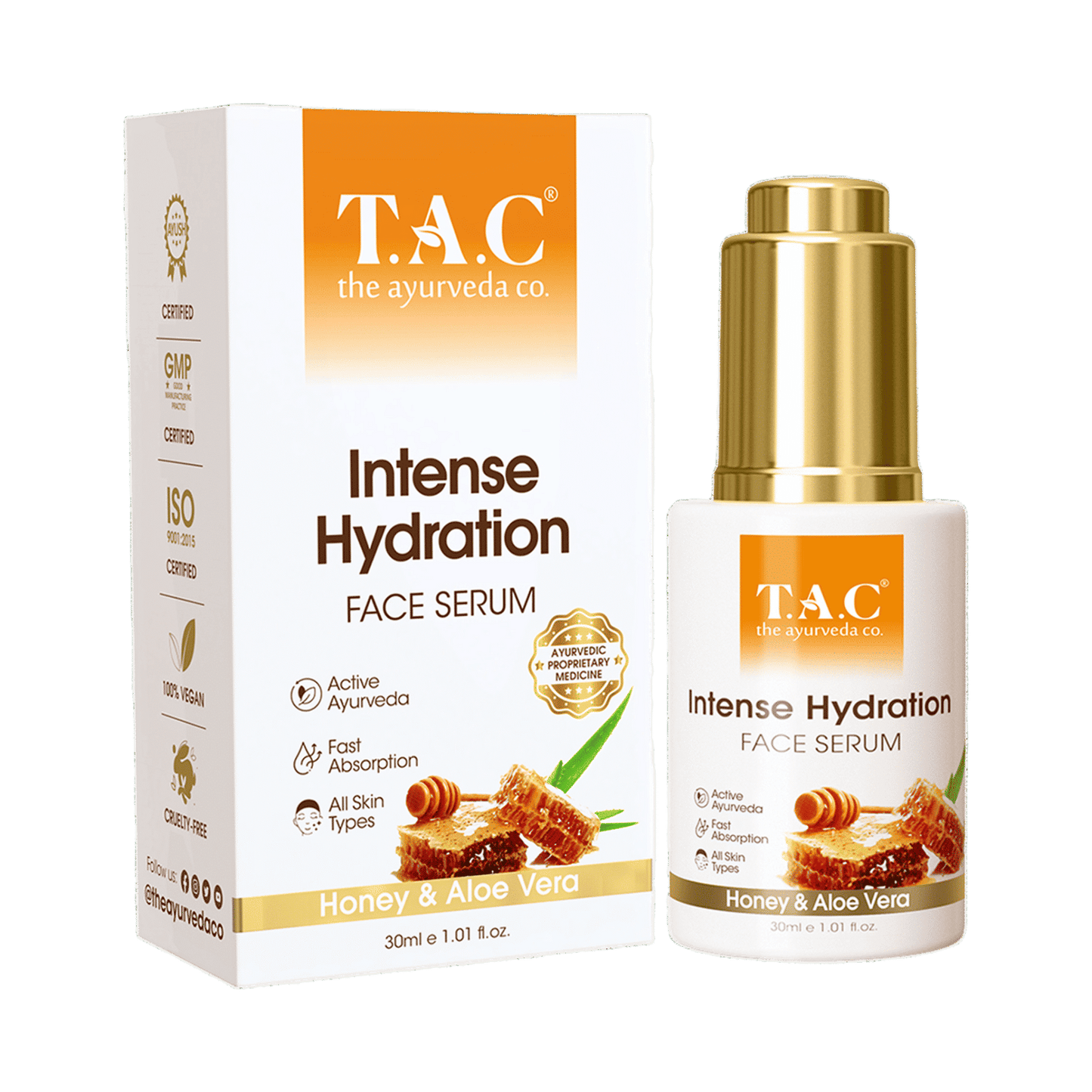 T.A.C  Intense Hydration Face Serum Honey & Aloe vera 30 ml