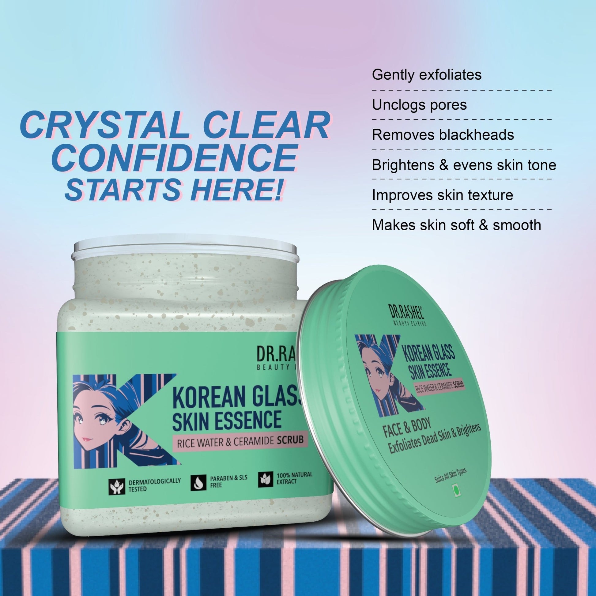 Dr rashel Korean Glass Skin Essence Scrub - 380 ml - Tp online store