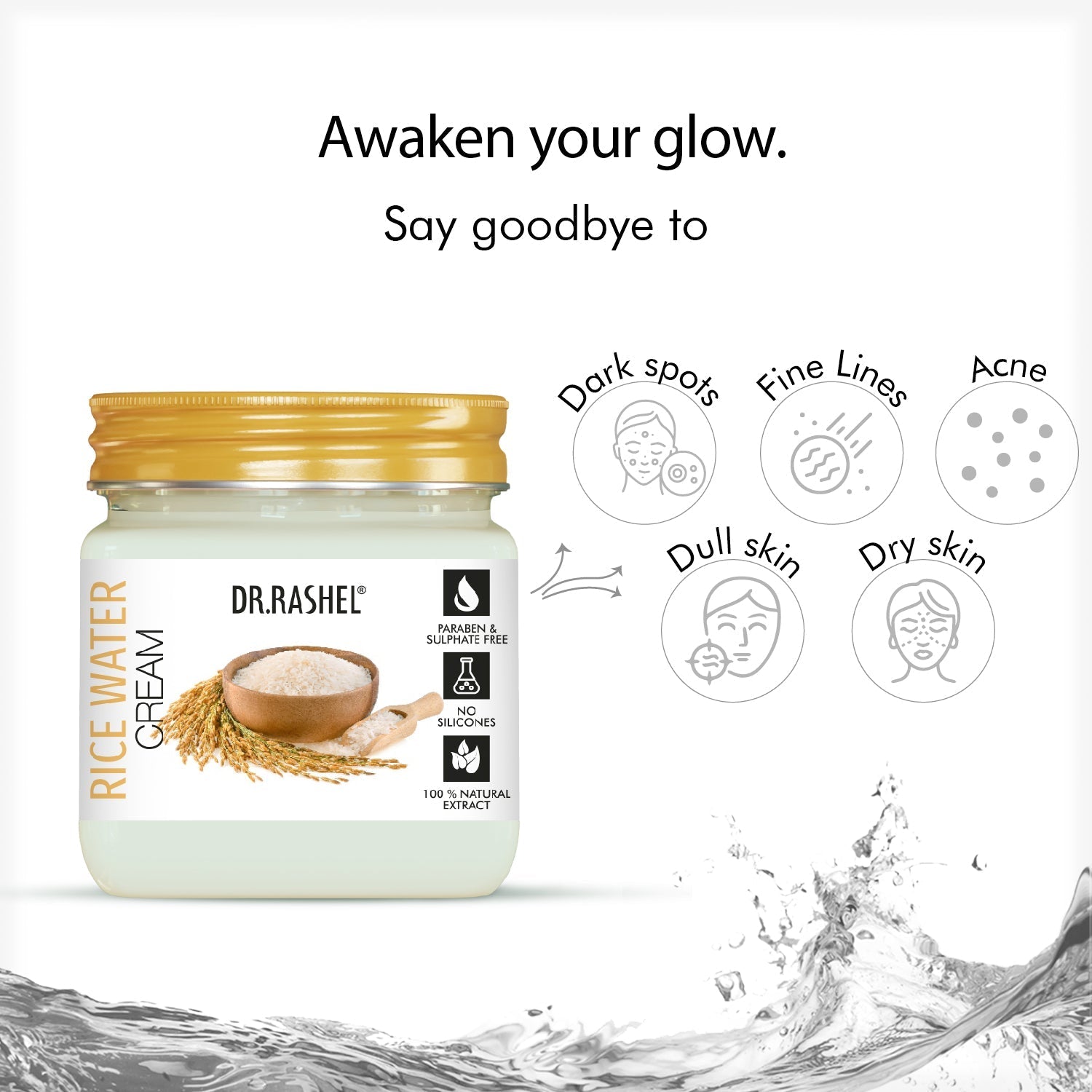 Dr Rashel Rice Water Face Cream 380ml - Tp online store