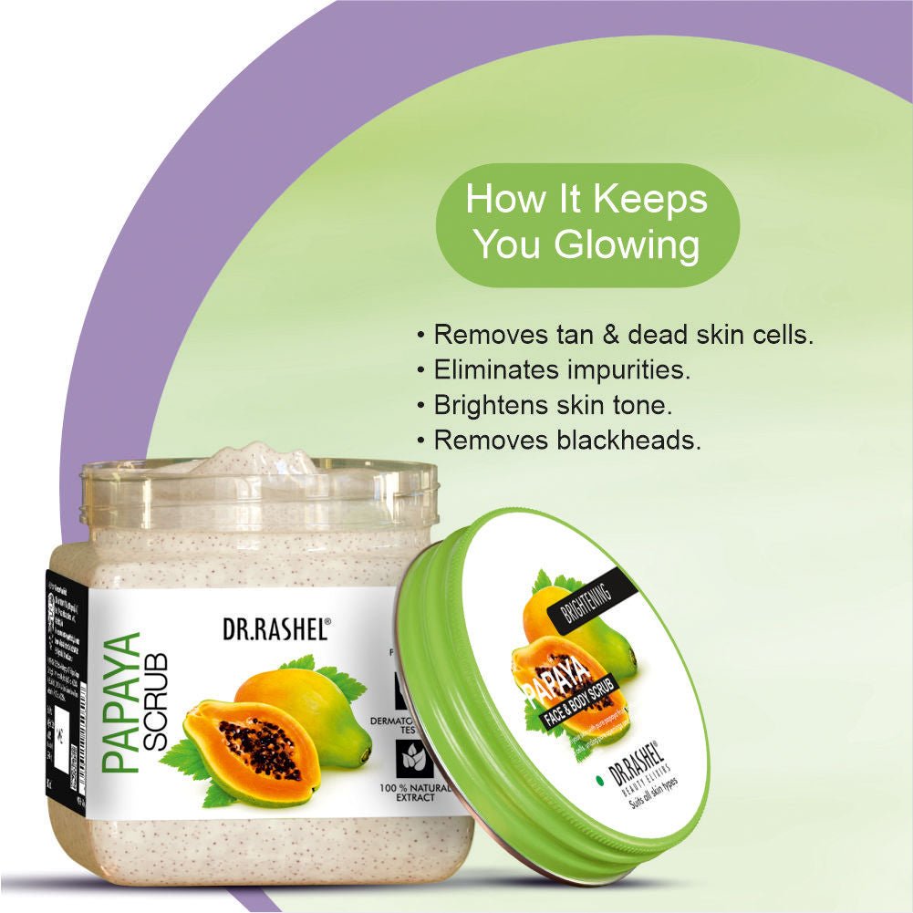 DR.RASHEL Brightening Papaya Face and Body Scrub For All Skin Types (380 ml) - Tp online store