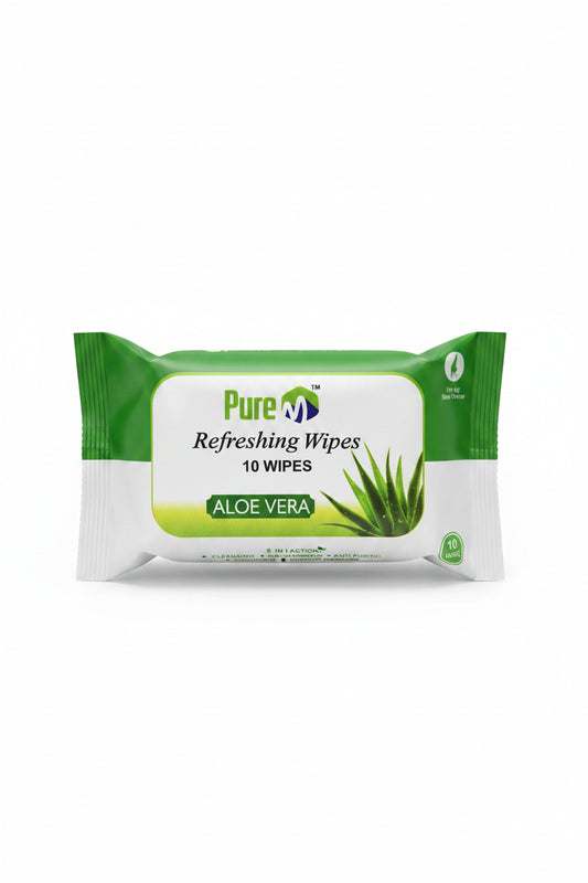 Pure refreshing wipes aloe Vera 10 wipes