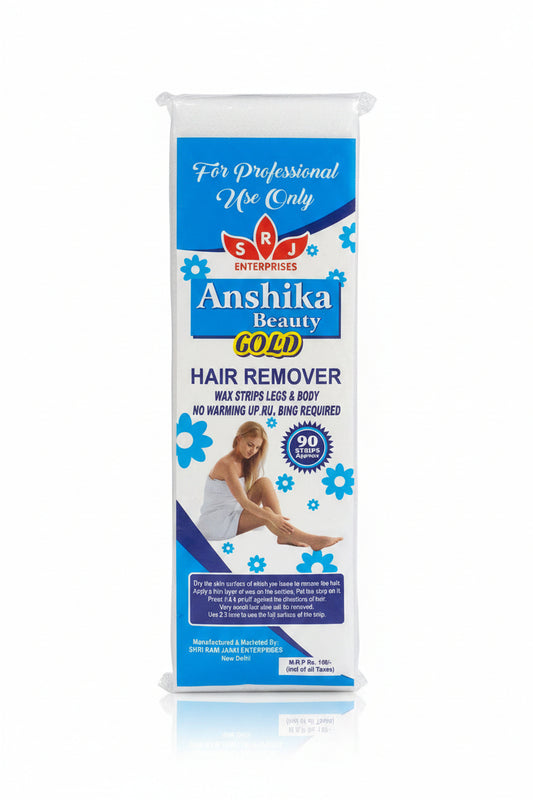 Anshika beauty  cold hair remover wax strips legs& body ( 90 strips approx)