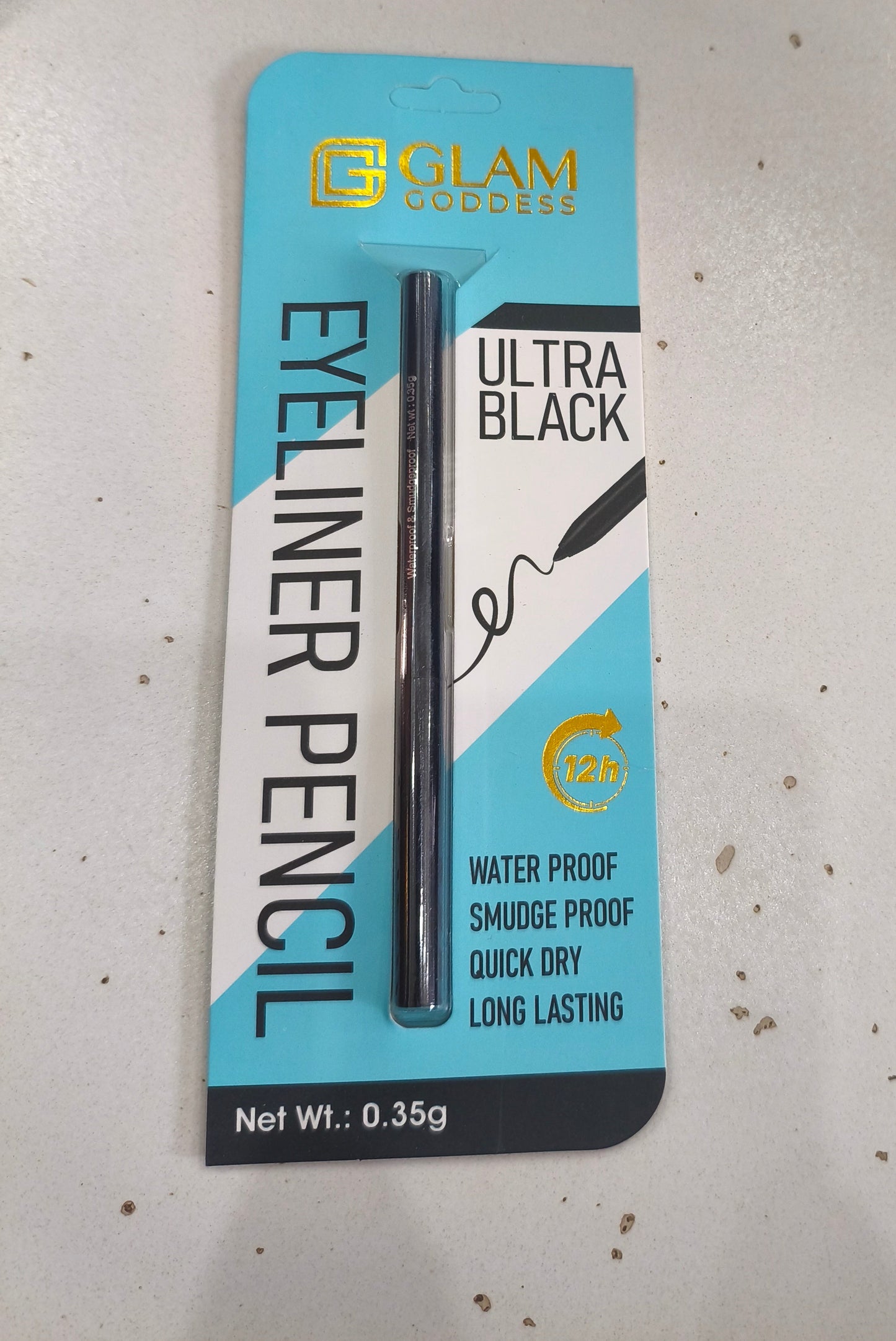 Glam goddess Eyeliner pencil   12h water proof  smudge proof quick dry long lasting 0.35g
