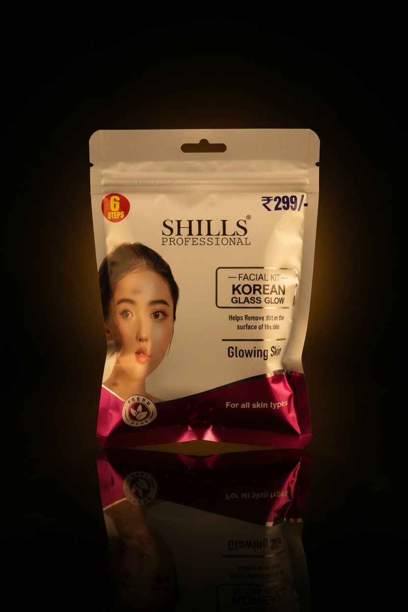 SHILLS FACIAL KIT (KOREAN GLASS GLOW ) Glowing skin 6 steps For All Skin Types