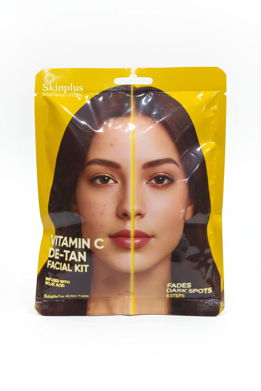 Skinplus vitamin c DE-TAN facial kit  6steps fades dark spots 7.76/g