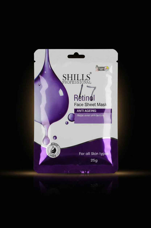SHILLS (RETINOPATHY) Face Sheet Mask  Anti Ageing For All Skin Types 25g