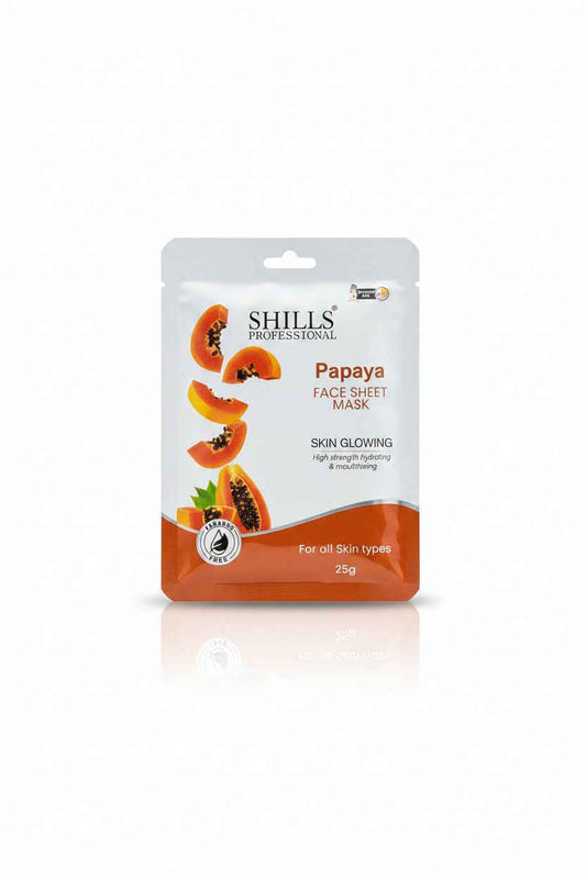SHILLS (PAPAYA) Face Sheet Mask Skin Glowing  25g For All Skin Types